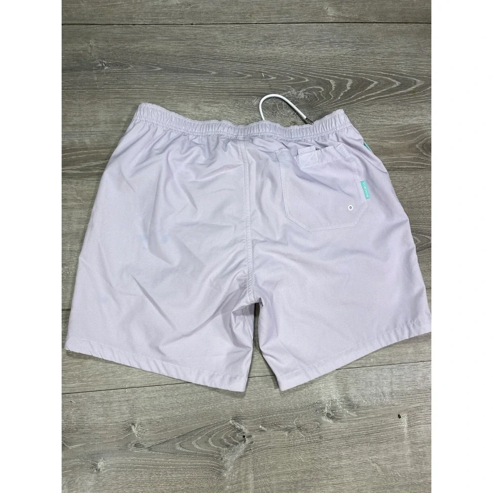 Bonobos Swim Trunks Men's‎ Large 7 Inch Inseam Striped Lavender